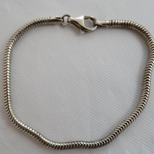 Individuality 925 Silver 7" Snake Bracelet Made in Italy 7.2 Grams